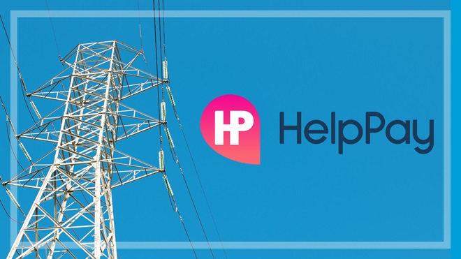 helppay logo and australian power lines